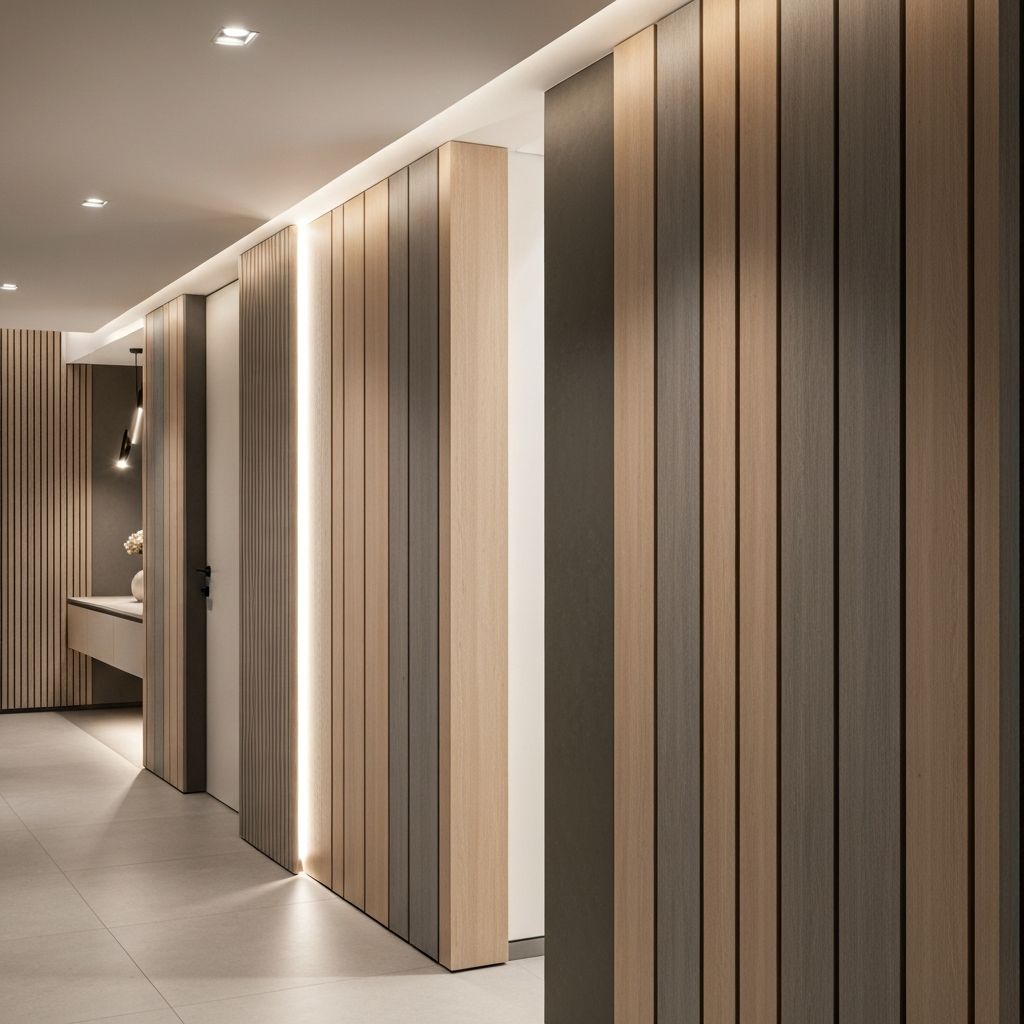 חיפוי קיר במסדרון ארוך